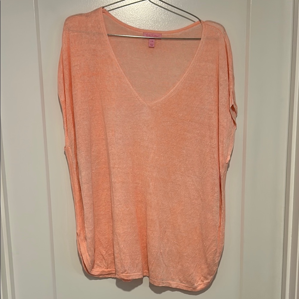 Peach V-Neck Lilly Pulitzer Sweater